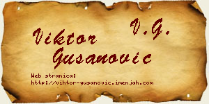 Viktor Gušanović vizit kartica